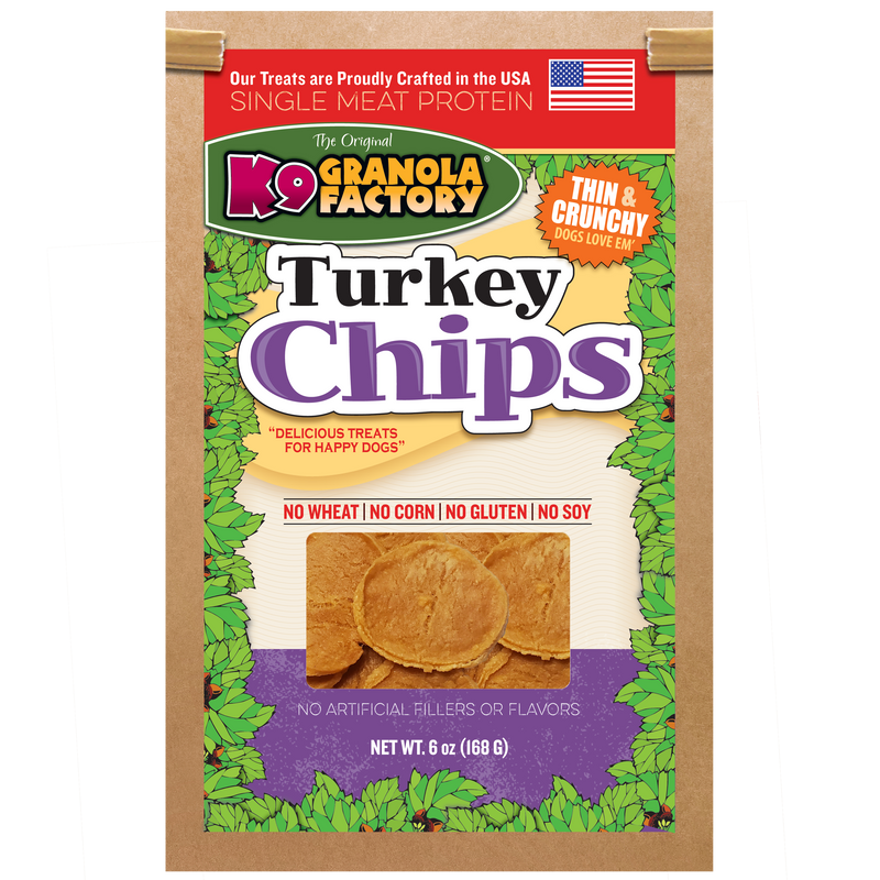 Chip Collection, Single Meat Protein Turkey Chips for Dogs 6oz