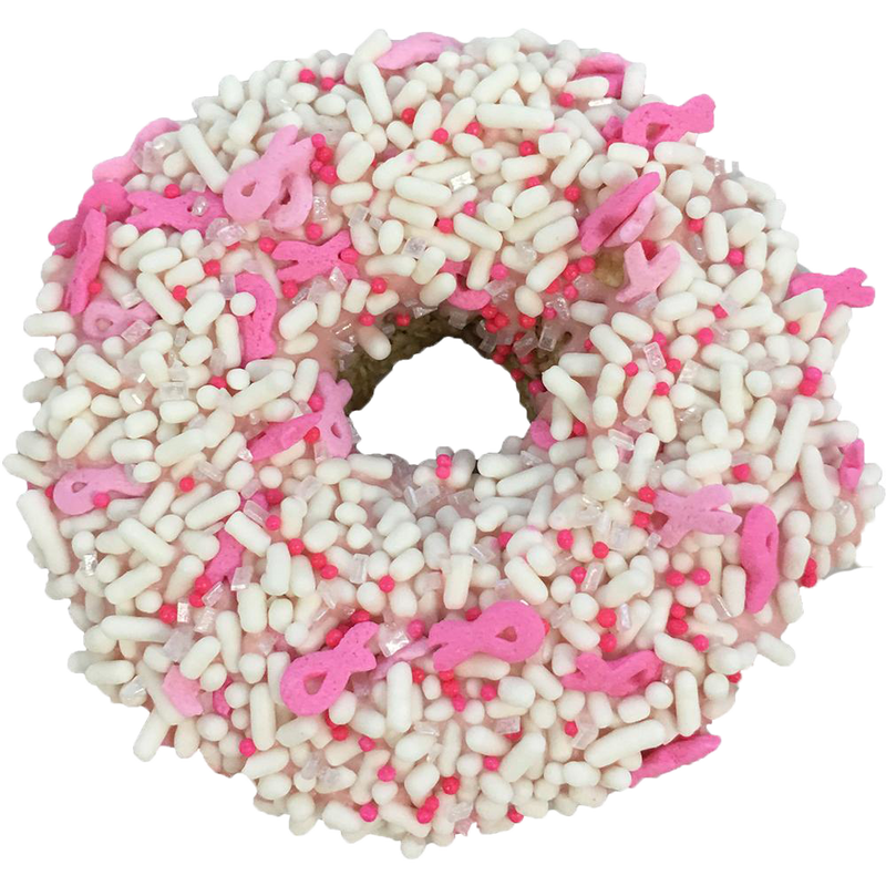 Gourmet Donut, Breast Cancer Awareness Donut Dog Treat