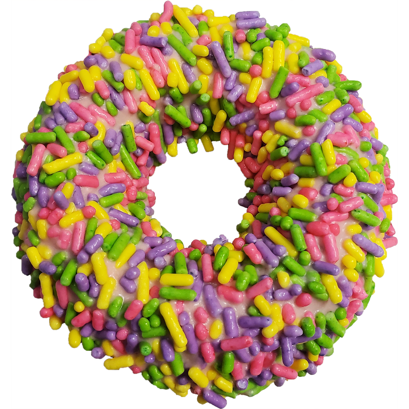 Gourmet Donut, Pink w/ Jimmies Donut Dog Treat