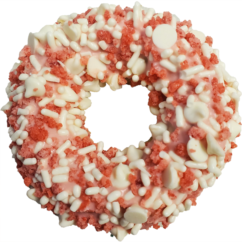 Gourmet Donut, Strawberries and Cream Donut Dog Treat
