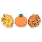 Seasonal Fall Dog Treat, Leaves & Pumpkins, 3 pk