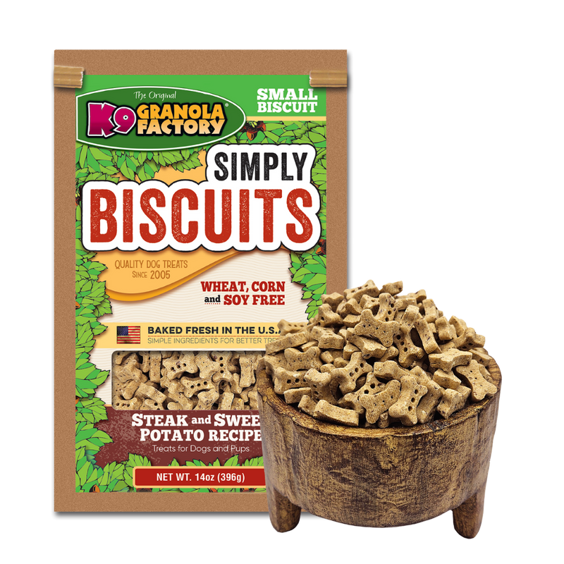 Simply Biscuits, Steak & Sweet Potato Flavored Small Dog Treats