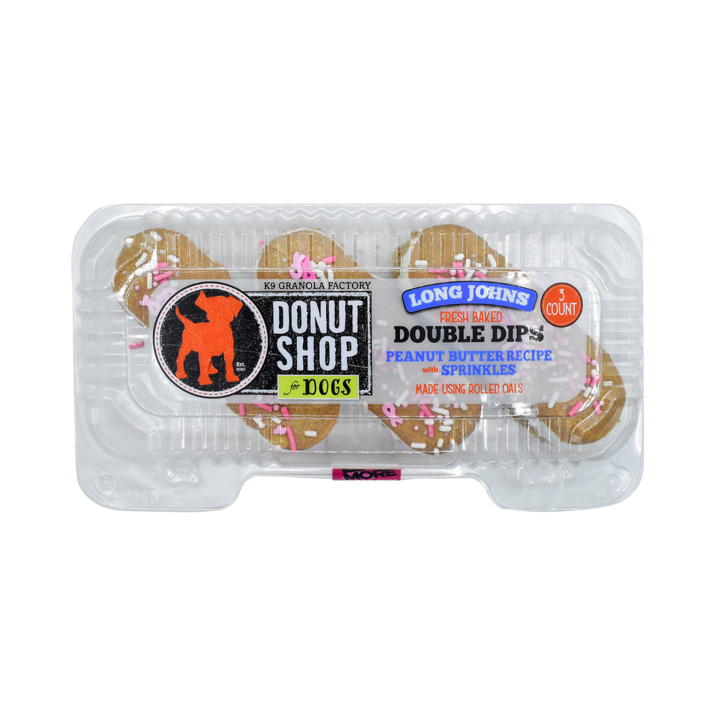 Long Johns, Peanut Butter & Sprinkles Dog Treats – K9 Granola Factory