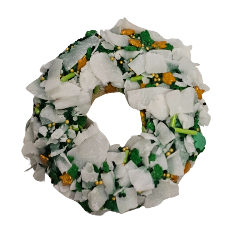 Gourmet Donut, Saint Patty's Day Collection Coconut Clover Dog Treat
