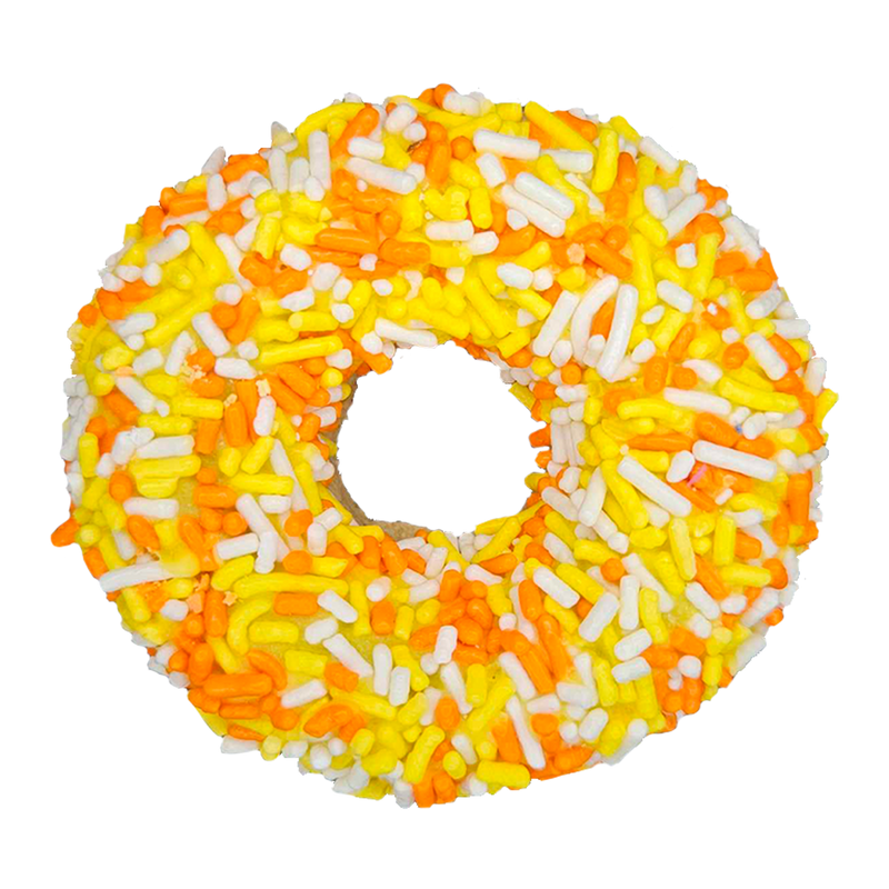 Gourmet Donut, Candy Corn Donut Dog Treat