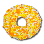 Gourmet Donut, Candy Corn Donut Dog Treat