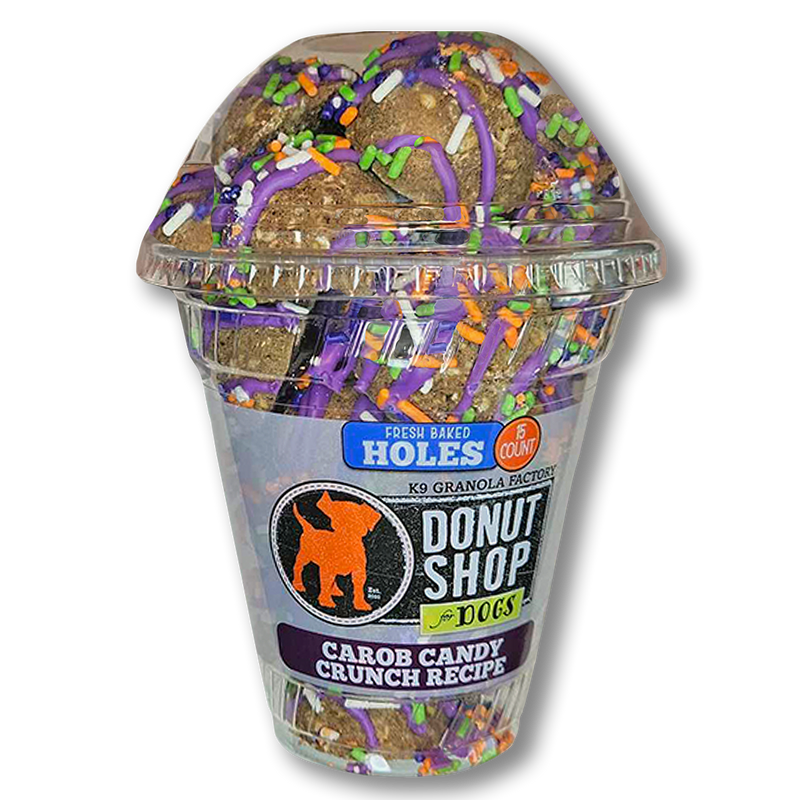 Donut Holes, Halloween Carob Candy Crunch Recipe Dog Treats 15ct