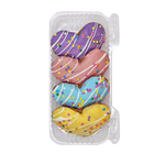 3" Jumbo Heart Shaped Gourmet Cookie Pastel, 4 pack