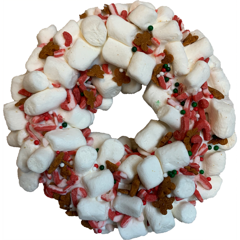 Gourmet Donut, Christmas Collection Marshmallow Candy Crunch Donut Dog Treat