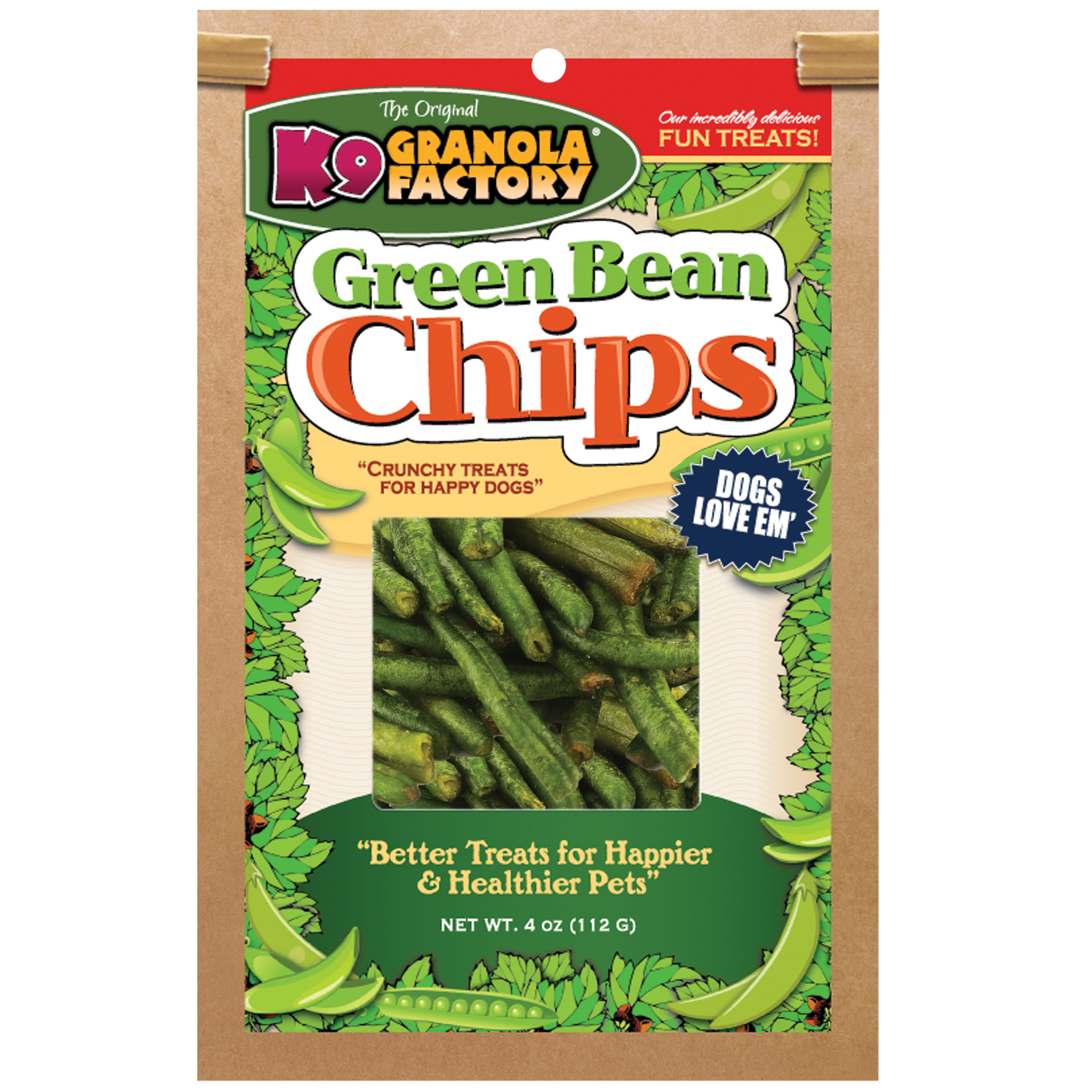 Chip Collection, Green Bean Chips Dog Treats, 4oz