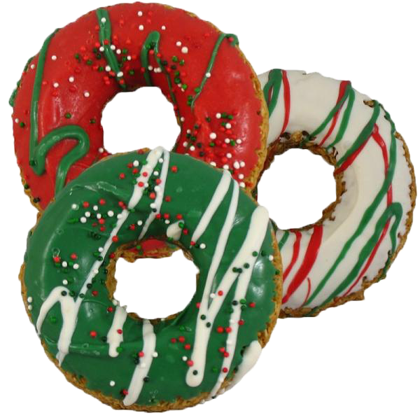 Seasonal Donut, Christmas Donut Dog Treat