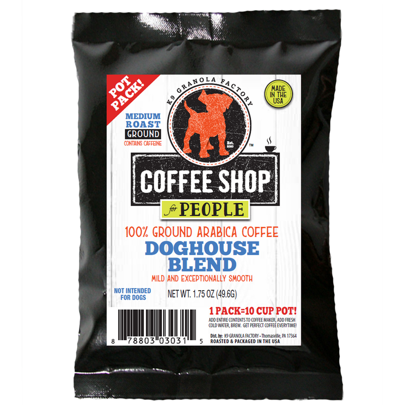 Doghouse Blend Tipper's Signature Roast Ground Arabica Coffee for People, Pot Pack