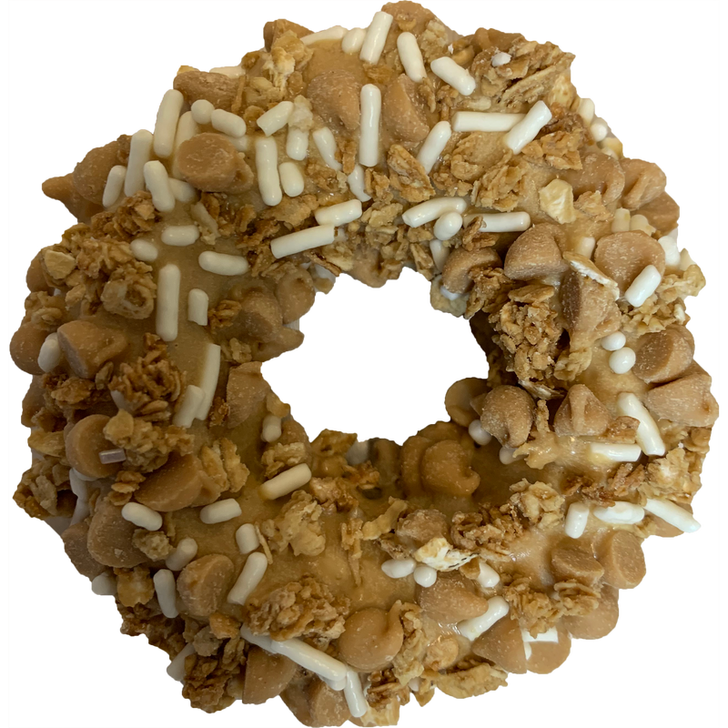 Gourmet Donut, Double Peanut Butter Crunch Donut Dog Treat