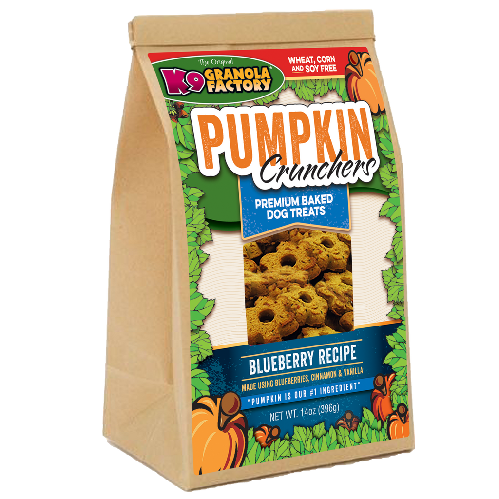 Pumpkin Crunchers, Blueberry Recipe Dog Treats – K9 Granola Factory