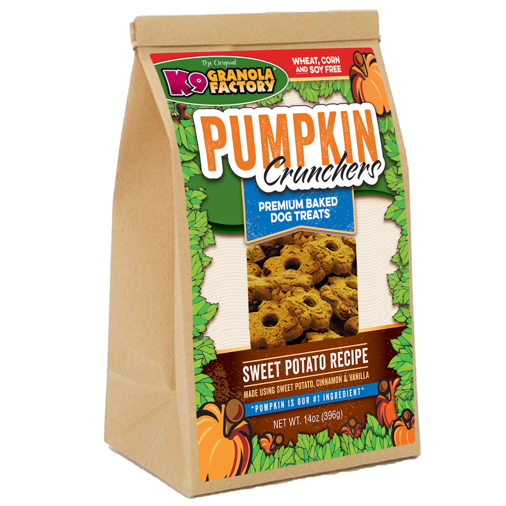 Pumpkin Crunchers, Sweet Potato Recipe Dog Treats – K9 Granola Factory