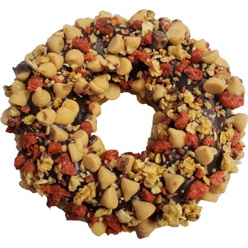 Gourmet Donut, Carob PB n' Bacon Crunch Donut Dog Treat