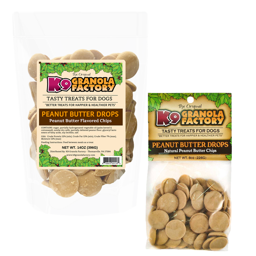 Yogurt Drops Dog Treats Peanut Butter K9 Granola Factory