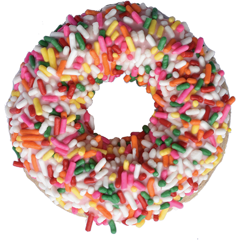 Gourmet Donut, Pink w/ Jimmies Donut Dog Treat
